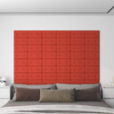vidaXL Wand Hoofdbord 12 pcs Zwart 30 x 15 cm Kunstleer