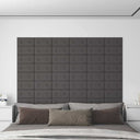 vidaXL Wand Hoofdbord 12 pcs Zwart 30 x 15 cm Kunstleer