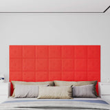 vidaXL Wand Hoofdbord 12 pcs Zwart 30 x 15 cm Kunstleer