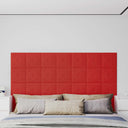 vidaXL Wand Hoofdbord 12 pcs Zwart 30 x 15 cm Kunstleer