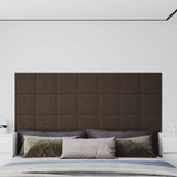 vidaXL Wand Hoofdbord 12 pcs Zwart 30 x 15 cm Kunstleer