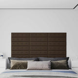 vidaXL Wand Hoofdbord 12 pcs Zwart 30 x 15 cm Kunstleer