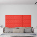 vidaXL Wand Hoofdbord 12 pcs Zwart 30 x 15 cm Kunstleer