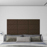 vidaXL Wand Hoofdbord 12 pcs Zwart 30 x 15 cm Kunstleer