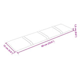 vidaXL Wand Hoofdbord 12 pcs Bruin 60 x 15 cm Fluweel