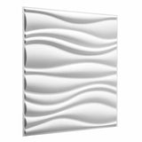 vidaXL Wandpanelen 12 pcs 50 x 50 cm Wit