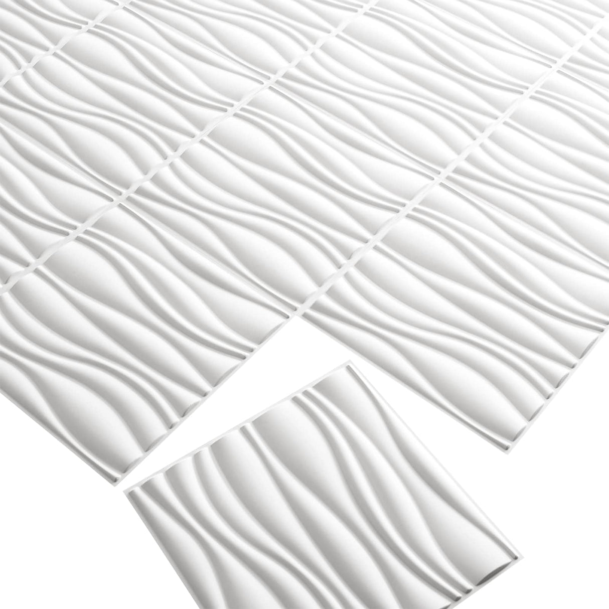 vidaXL Wandpanelen 12 pcs 50 x 50 cm Wit