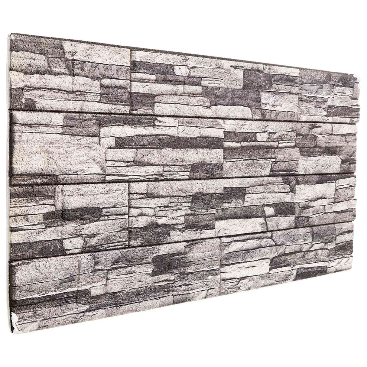 vidaXL Wall Panels 10 pcs Dark Brown and White 100 x 50 cm EPS Foam