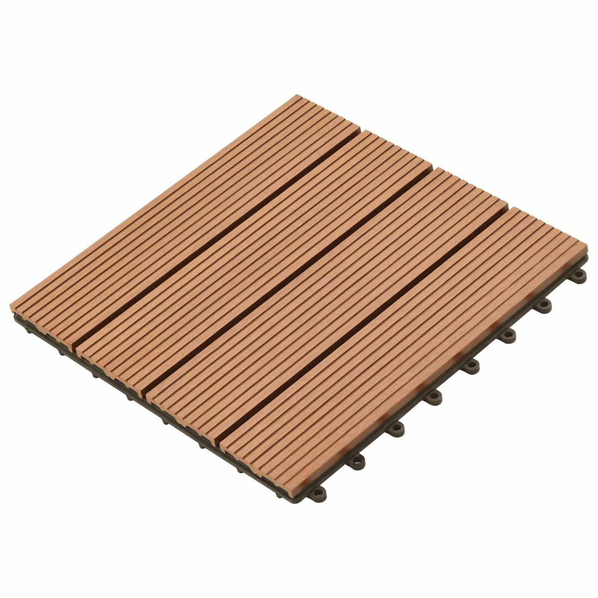 vidaXL Decking Tiles 11 pcs Brown 30 x 30 cm WPC