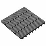 vidaXL Decking Tiles 11 pcs Brown 30 x 30 cm WPC