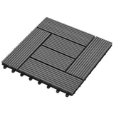vidaXL Decking Tiles 11 pcs Brown 30 x 30 cm WPC