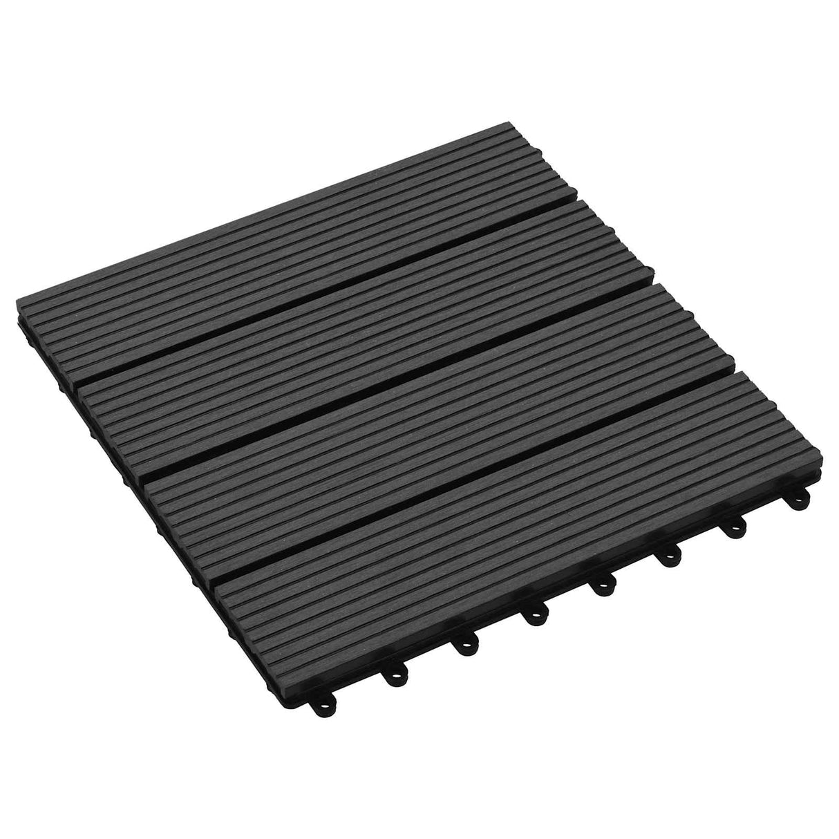 vidaXL Decking Tiles 11 pcs Brown 30 x 30 cm WPC