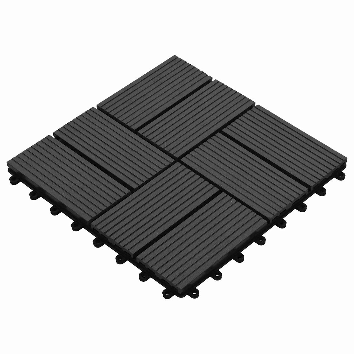 vidaXL Decking Tiles 11 pcs Brown 30 x 30 cm WPC