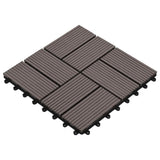 vidaXL Decking Tiles 11 pcs Brown 30 x 30 cm WPC