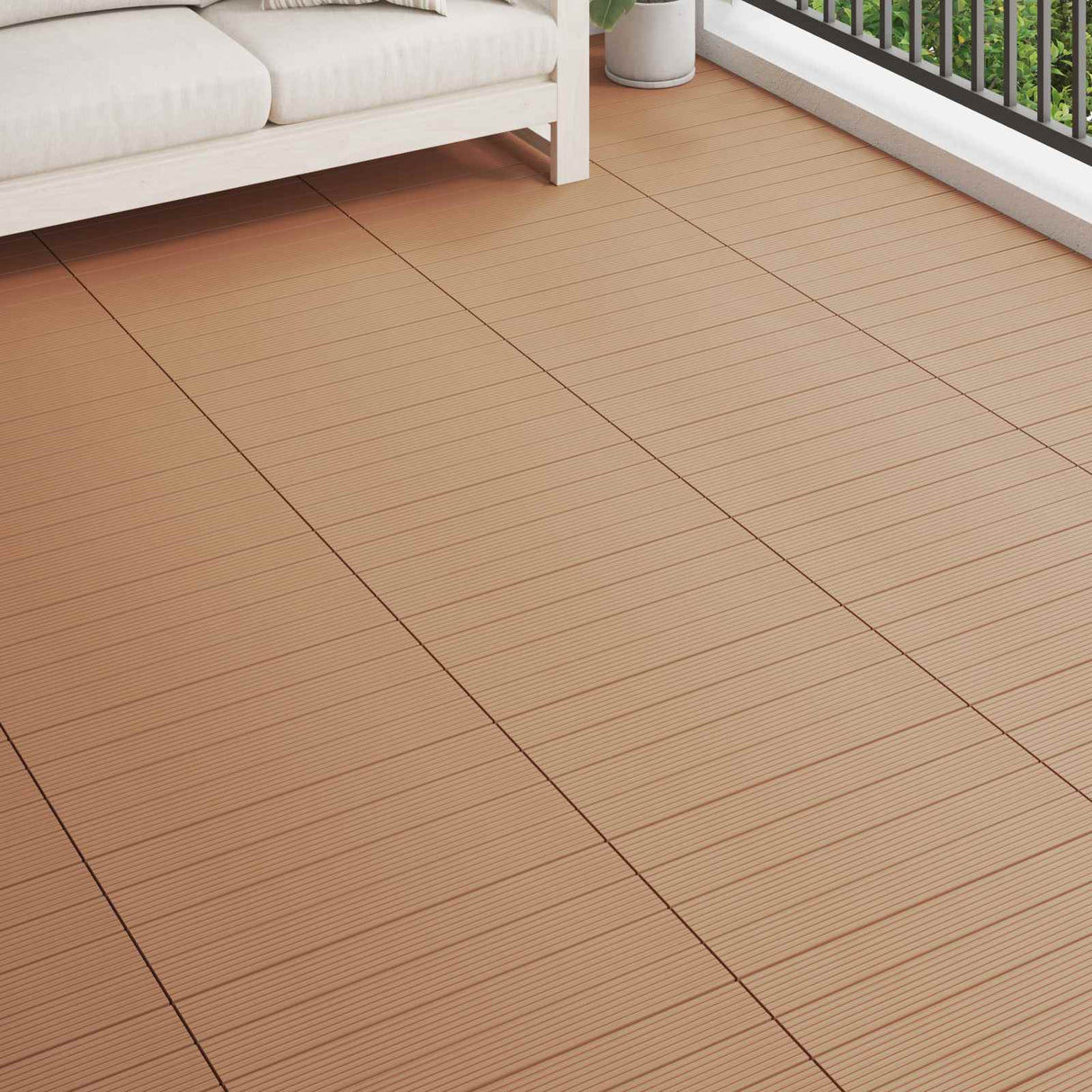 vidaXL Terras Tegel 6 pcs Bruin 60 x 30 cm WPC