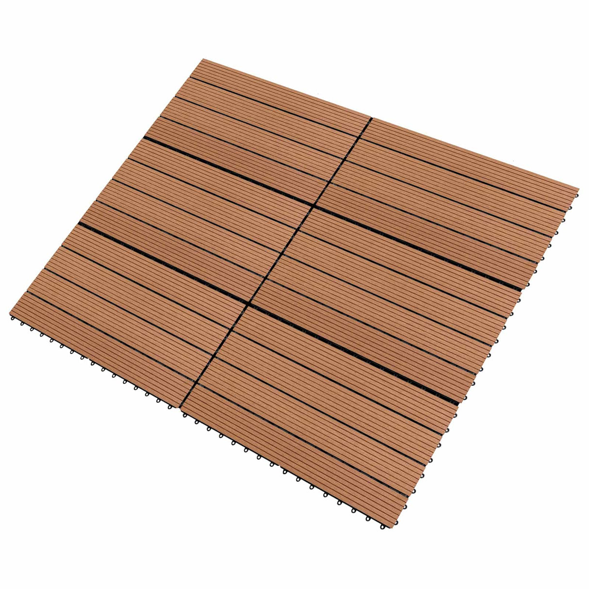 vidaXL Terras Tegel 6 pcs Bruin 60 x 30 cm WPC