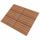 vidaXL Terras Tegel 6 pcs Bruin 60 x 30 cm WPC