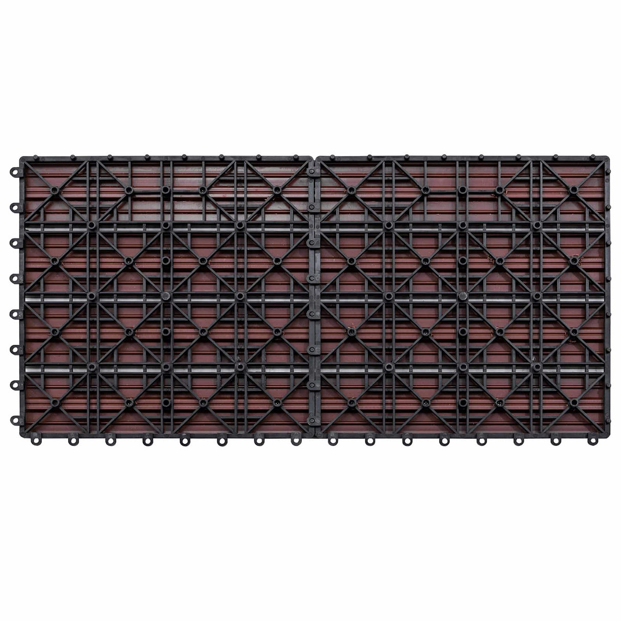 vidaXL Terras Tegel 6 pcs Bruin 60 x 30 cm WPC