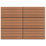 vidaXL Terras Tegel 6 pcs Bruin 60 x 30 cm WPC
