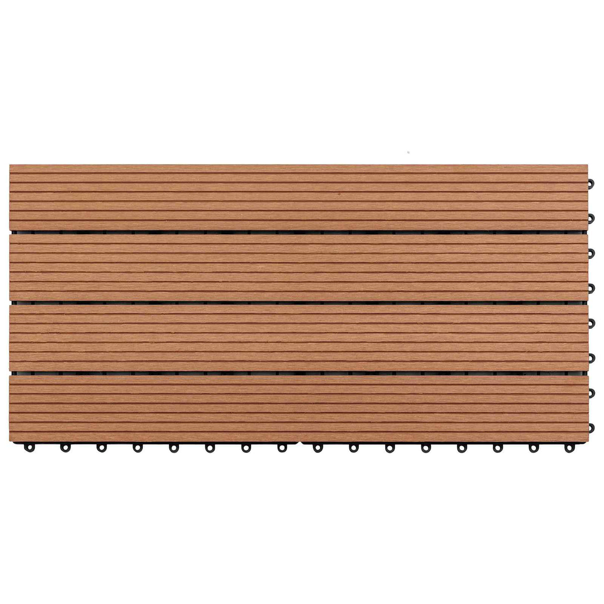 vidaXL Terras Tegel 6 pcs Bruin 60 x 30 cm WPC