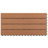 vidaXL Terras Tegel 6 pcs Bruin 60 x 30 cm WPC
