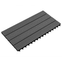 vidaXL Dalles de terrasse 6 pcs Noir 60 x 30 cm WPC