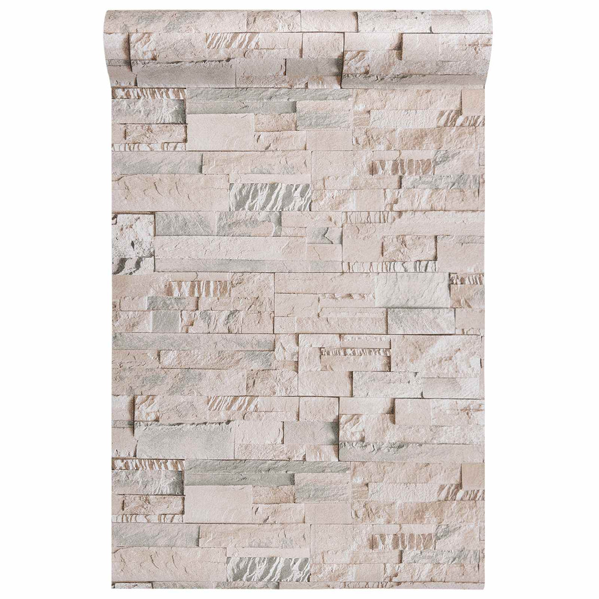 vidaXL 3D Steen Behang Beige 10 x 0,53 m Non-Woven Stof