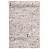 vidaXL 3D Steen Behang Beige 10 x 0,53 m Non-Woven Stof