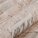vidaXL 3D Steen Behang Beige 10 x 0,53 m Non-Woven Stof