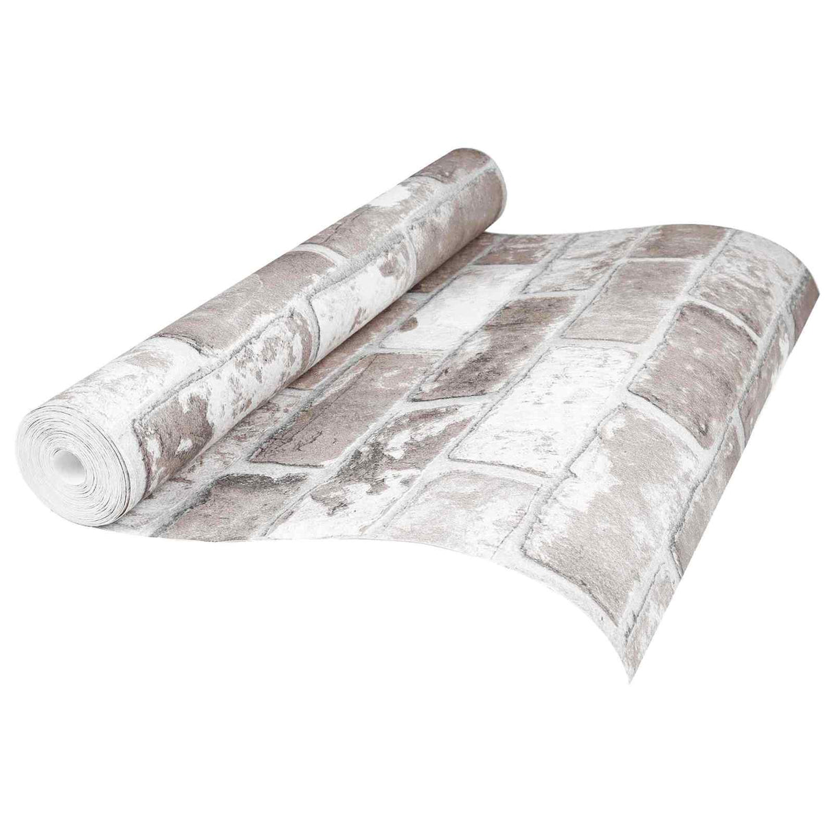 vidaXL 3D Solid Behang Gestreept Grijs 10 x 0,53 m Non-Woven Stof