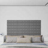 vidaXL Wand Hoofdbord 12 pcs Zwart 30 x 15 cm Kunstleer