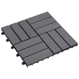 vidaXL Terras Tegel 10 pcs Bruin 30 x 30 cm Acaciahout