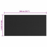 vidaXL Vloermat Zwart 1 x 2 m Rubber