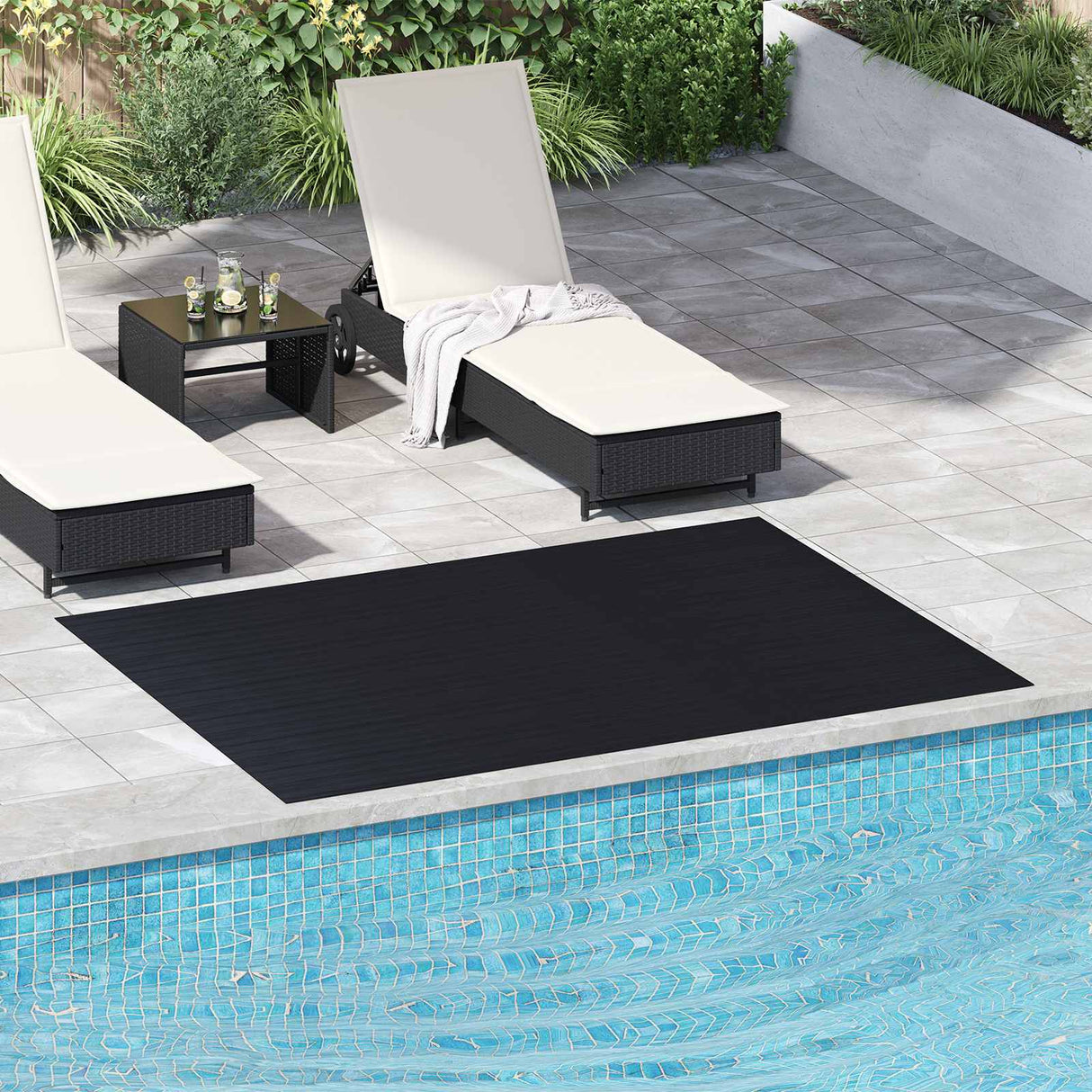 vidaXL Vloermat Zwart 1 x 2 m Rubber