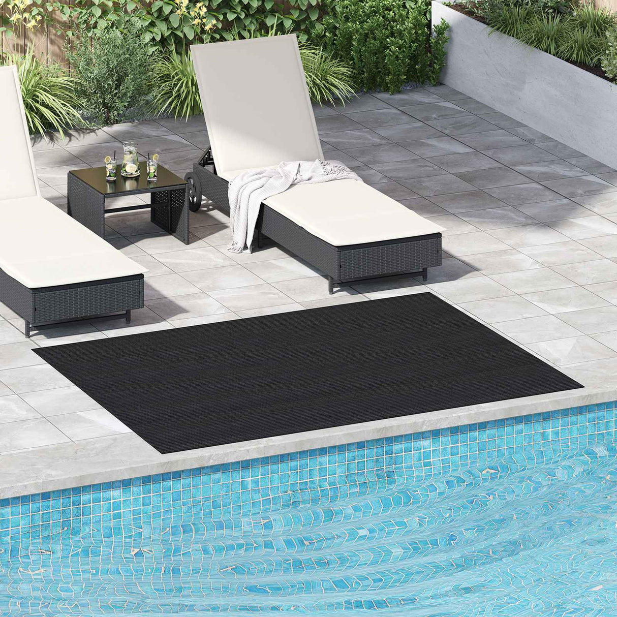 vidaXL Vloermat Zwart 1 x 2 m Rubber