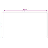 vidaXL Floor Mat Black 1.2 x 2 m Rubber