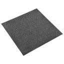 vidaXL Dalles de moquette 20 pcs Rayé Anthracite 50 x 50 cm 100% Polypropylène