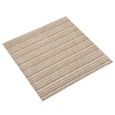 vidaXL Dalles de moquette 20 pcs Rayé Anthracite 50 x 50 cm 100% Polypropylène