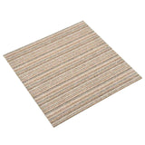 vidaXL Dalles de moquette 20 pcs Rayé Anthracite 50 x 50 cm 100% Polypropylène