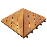 vidaXL Terras Tegel 10 pcs Bruin 30 x 30 cm Acaciahout