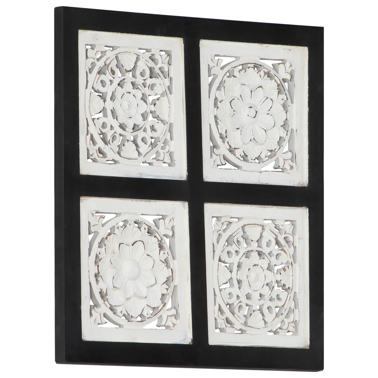 vidaXL Art Decoration Black and White 40 x 40 x 1.5 cm