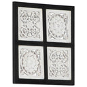 vidaXL Art Decoration Black and White 40 x 40 x 1.5 cm