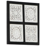 vidaXL Art Decoration Black and White 40 x 40 x 1.5 cm