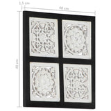vidaXL Art Decoration Black and White 40 x 40 x 1.5 cm