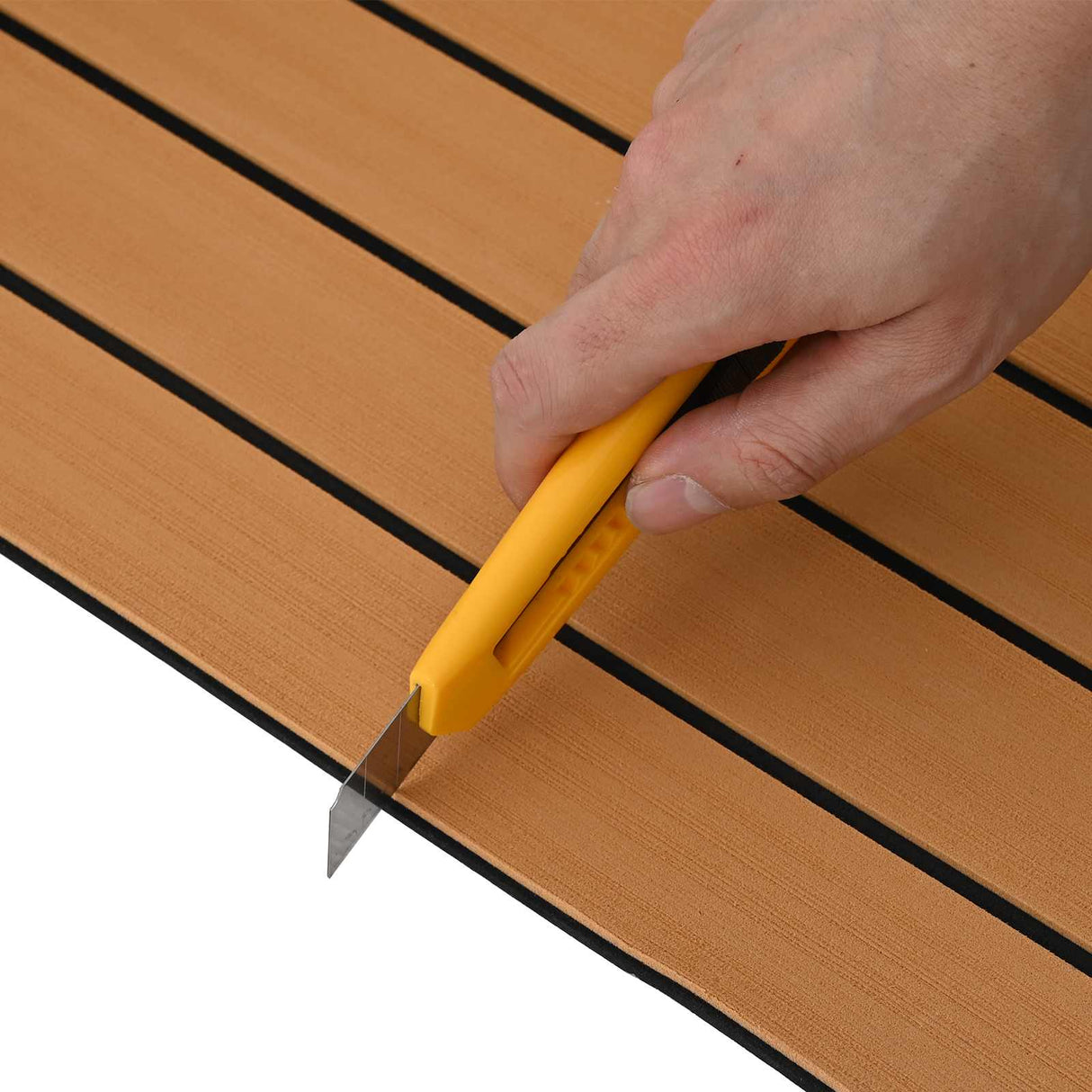 vidaXL Bootmat Bruin en zwart 240 x 90 cm EVA