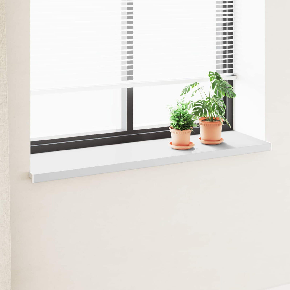 vidaXL Raamdorpel Wit 60 x 10 x 4,5 cm PVC