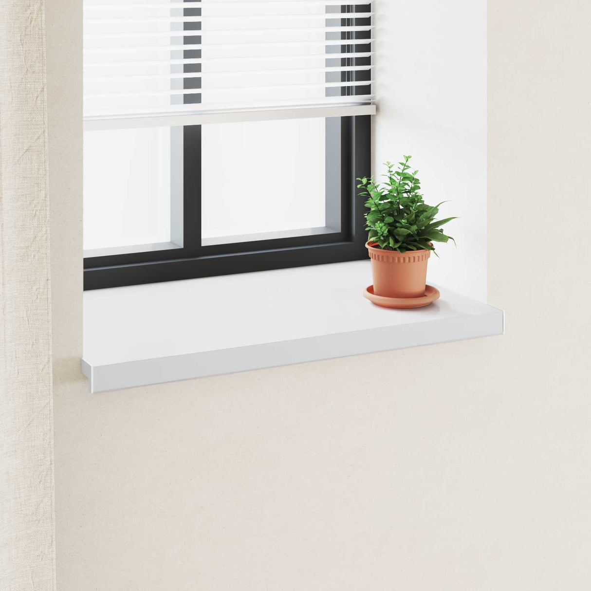 vidaXL Raamdorpel Wit 60 x 10 x 4,5 cm PVC