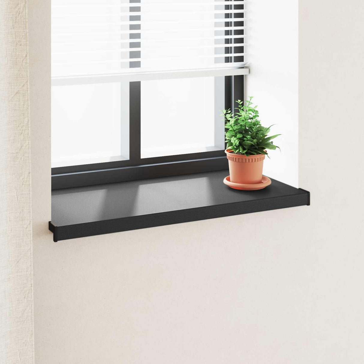 vidaXL Raamdorpel Wit 60 x 10 x 4,5 cm PVC