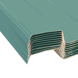 vidaXL Dakpaneel 12 pcs Groen 129 x 45 cm Gegalvaniseerd staal