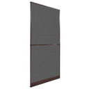 vidaXL Scharnierend Insectenscreen Wit en Zwart 100 x 215 cm